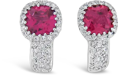  Rubellite U0026 Diamond Earrings U2013 Craiger Drake Designs Solid Png Diamond Earrings Png