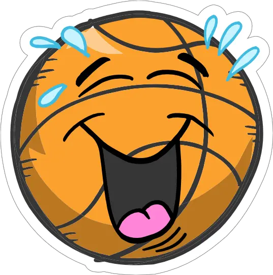  Laughing Emoji Basketball Sticker Clip Art Png Laughing Emoji Transparent