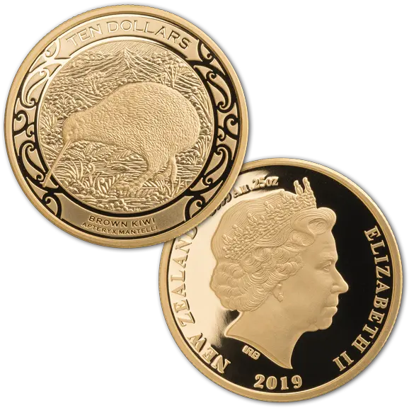  2019 Kiwi Gold Proof Coin New Zealand Post Coins New Zealand Coins 2019 Png Gold Coin Png