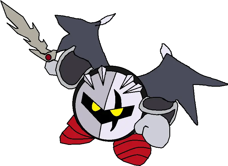  Dark Meta Knight Dark Meta Knight Skin Clipart Full Size Easy Meta Knight Drawing Png Meta Knight Png