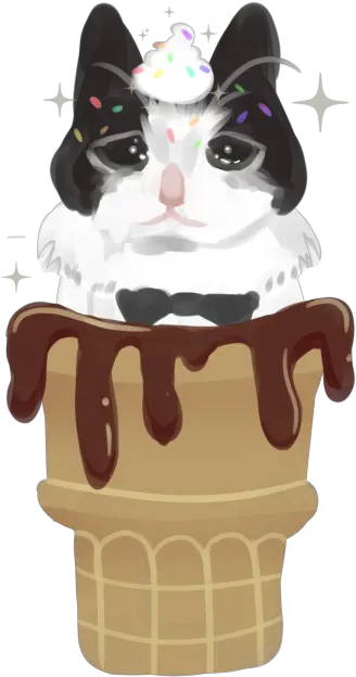  Pin Sad Cat Eating Ice Cream Png Sad Cat Png