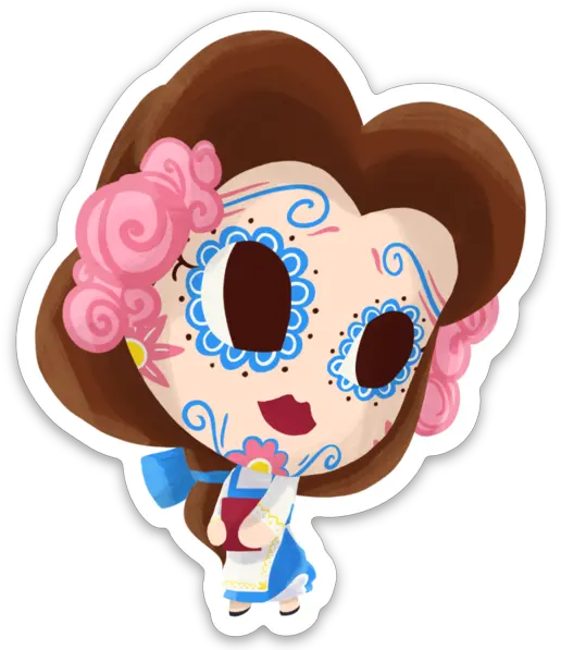  Belle Beauty And The Beast Day Of The Dead 3 Clip Art Png Day Of The Dead Png