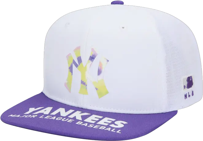  Dyeing Logo Print Flat Visor Snapback Baseball Cap Png New York Yankees Logo Png