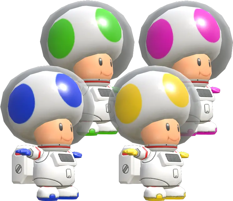  Wii U Mario Kart 8 Toad Space Suit The Models Resource Super Mario Space Toad Png Space Suit Png