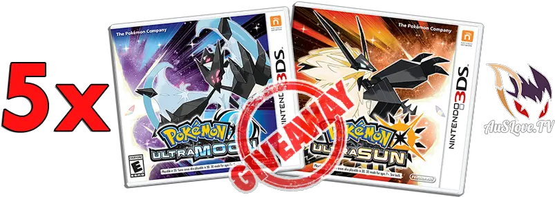  Pokemon Ultra Sun And Moon Games Giveaway U2013 Auslove Nintendo 3ds Jogos Pokemon Png Pokemon Ultra Sun Logo