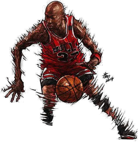  Basketball Player Png Download Michael Jordan Illustration Chicago Bulls Png