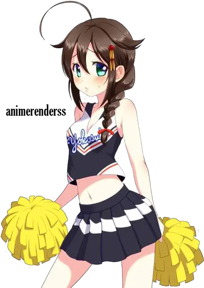  Collection Of Cheerleader Cute Anime Girl Cheerleader Anime Cheerleader Render Png Cheerleader Png