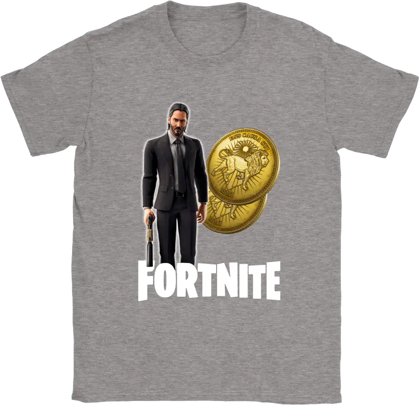  Gold Coin Ens Causa Sui Fortnite John T Shirt Pokémon One Piece Png John Wick Fortnite Png