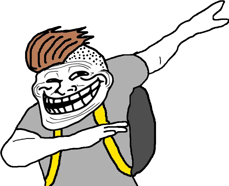  View Samegoogleiqdbsaucenao Zoomer Trollface Dab Troll Dabbing Troll Face Png Troll Face Png No Background