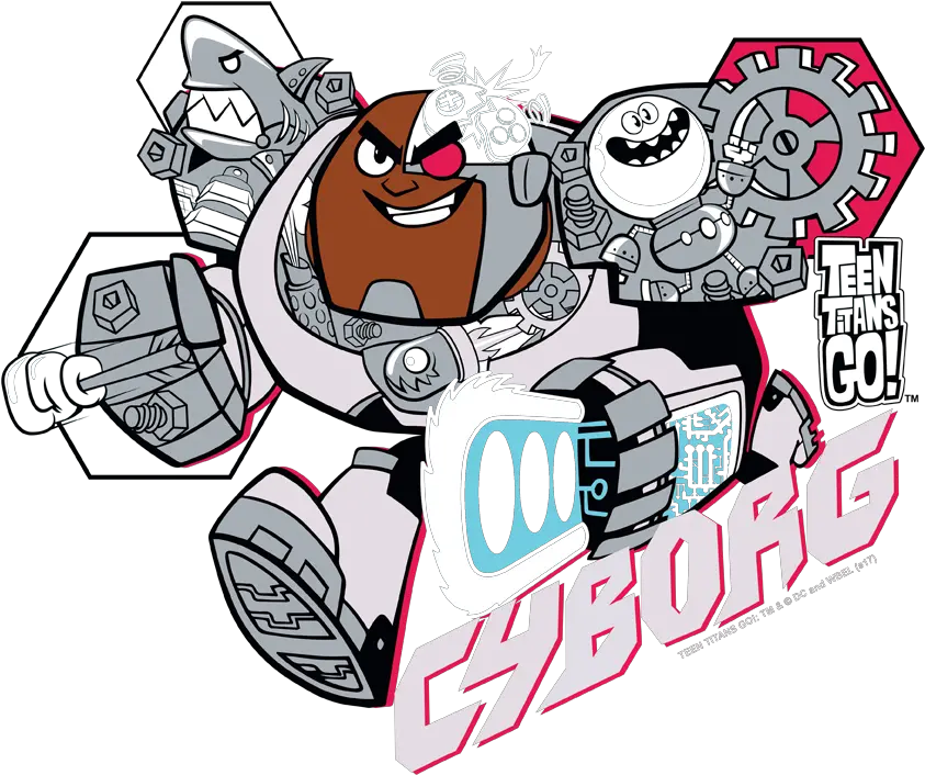  Teen Titans Go Cyborg Youth T Shirt Ages 812 Sons Of Gotham Teen Titans Png Teen Titans Logo Png