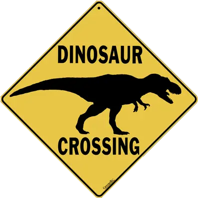  Download Dinosaur Silhouette Crossing Dinosaur Crossing Traffic Sign Png Dinosaur Silhouette Png