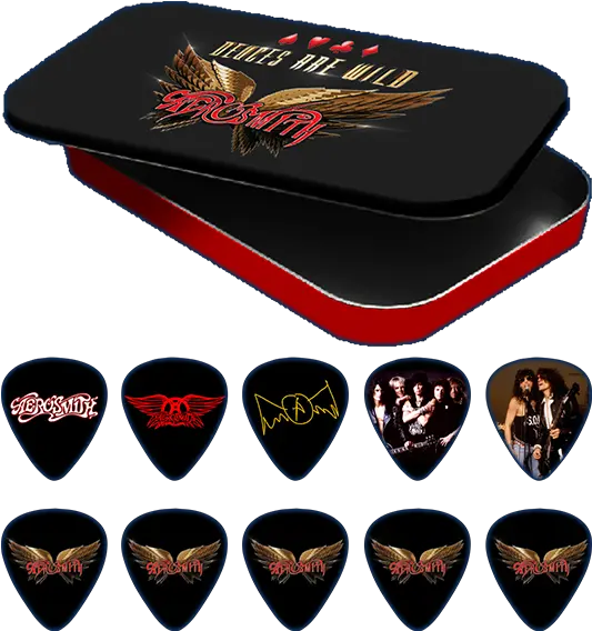  Guitar Pick Set U2013 Aerosmith Official Store Illustration Png Guitar Pick Png