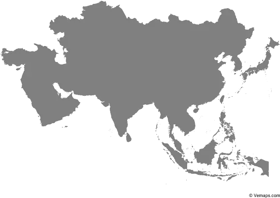  Grey Map Of Asia Free Vector Maps In 2020 Asia Map Grey Png Blank World Map Png