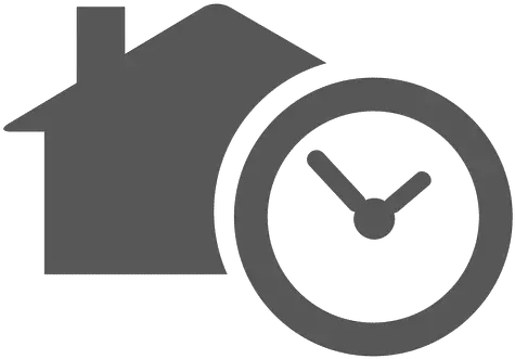  House With Timer Icon Transparent Png U0026 Svg Vector File Flat Transparent Background Time Icon Png House Transparent Background