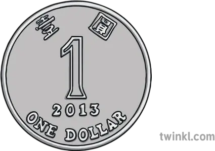  One Dollar Hong Kong Coin Currency Money Ks1 Illustration 1 Dollar Hong Kong Coin Png One Dollar Png