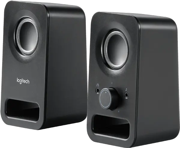  Logitech Z150 Compact Stereo Speakers Connect Via Headphone Logitech Pc Speakers Png Speakers Png