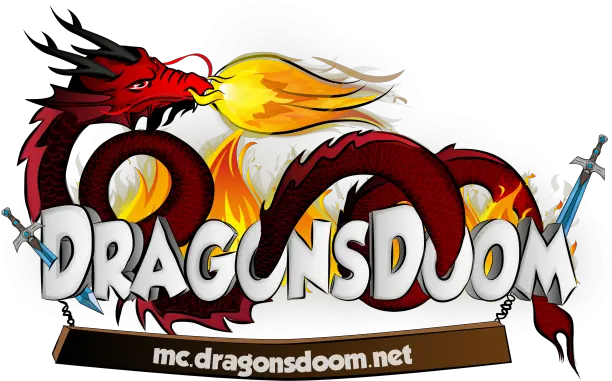  Dragons Doom Minecraft Server Graphic Design Png Doom Logo