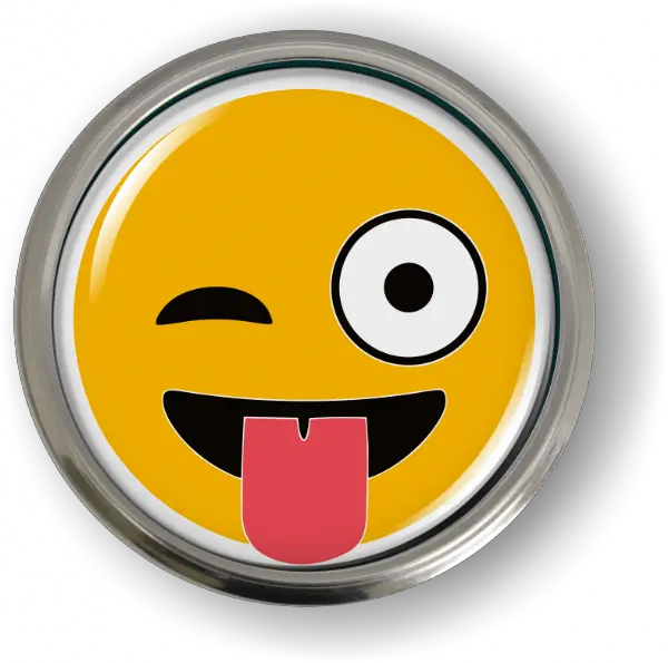  Smiley Face 3d Domed Emblem Png Icon