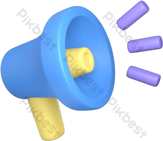  3d Icon Megaphone Announcement Illustration Object Png Cylinder Free Megaphone Icon