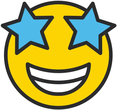  Star Struck Emoji Icon Of Colored Outline Style Available Star Eyes Emoji Icon Png Star Emoji Transparent