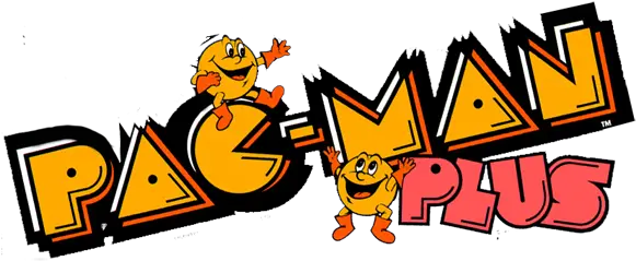  Pac Man Plus Details Launchbox Games Database Pac Man Plus Launchbox Png Pacman Logo