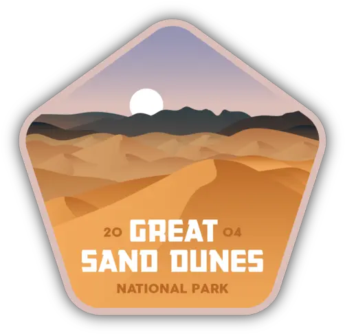  Great Sand Dunes National Park Sticker Great Sand Dunes National Park Logo Png Sand Dunes Png