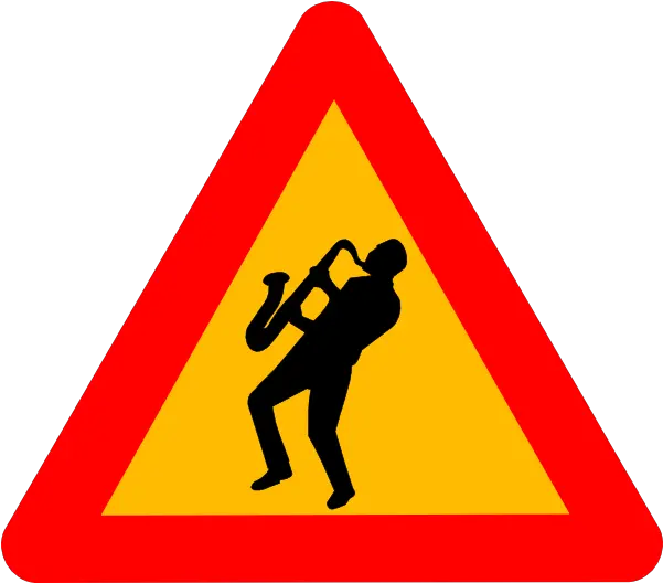  Jazz Musician Road Sign Triangle Clip Art Low Flying Aircraft Sign Png Road Sign Png