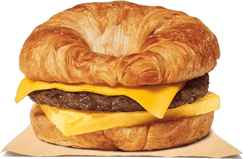  Sausage Egg U0026 Cheese Croissanu0027wich Burger King Burger King Breakfast Coupons Png Burger King Crown Png