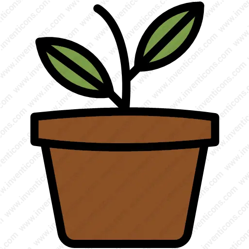  Download Plant Pot Vector Icon Inventicons Soil Png Pot Leaf Icon