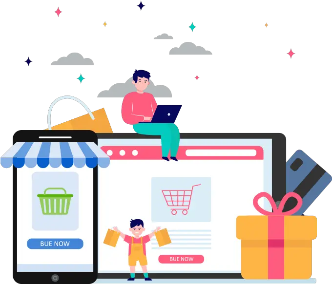  Appsinvo Top E Commerce App Development Company Ecommerce Happy People Shopping Online Png Online Shop Icon Vector