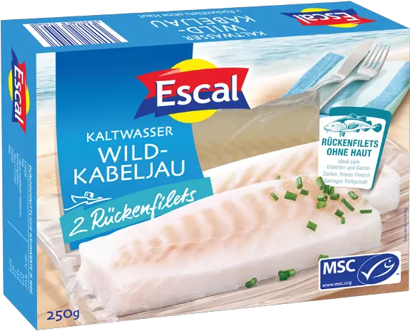  Wild Cod Msc U2013 Escal Seafood Escal Kabeljau Png Cod Transparent