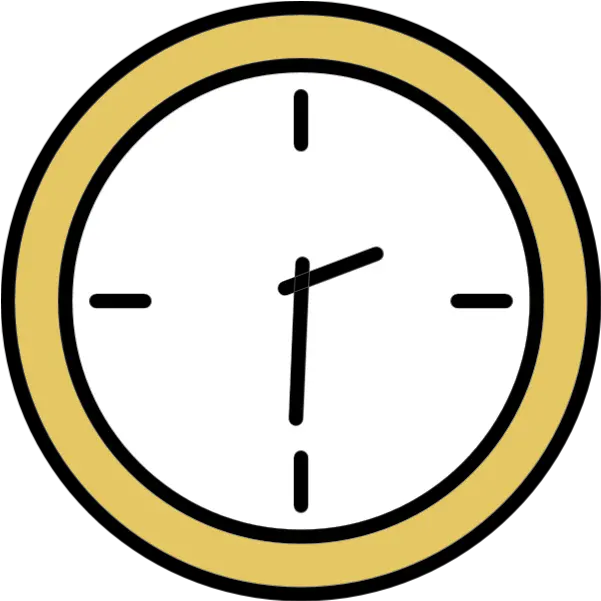  Free Online Clock Time Office Yellow Vector For Solid Png Clock Vector Png