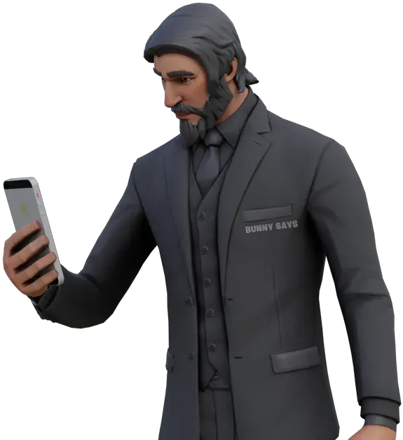  Bunny Says Gaming Fortfuntrolling Twitter For Men Png Fortnite John Wick Png