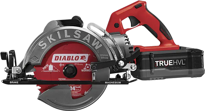  7 14 In Truehvl Cordless Worm Drive Saw Kit With Truehvl Cordless Worm Drive Saw Skilsaw Png Saw Transparent