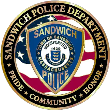  Sandwich Police Department Pride Community Honor Emblem Png Police Badge Transparent