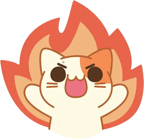  Cute Scream Sticker Cute Scream On Fire Discover U0026 Share Angry Cat Sticker Png Scream Icon