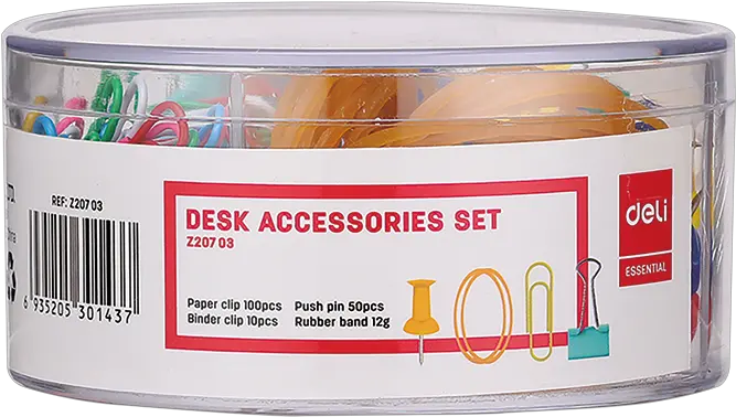  Ez20703 Desk Accessories Set U2013 Paper Clip Push Pin Binder Png Transparent