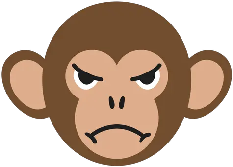  Monkey Muzzle Angry Flat Sticker Transparent Png U0026 Svg Dibujo De Mono Enojado Monkey Transparent