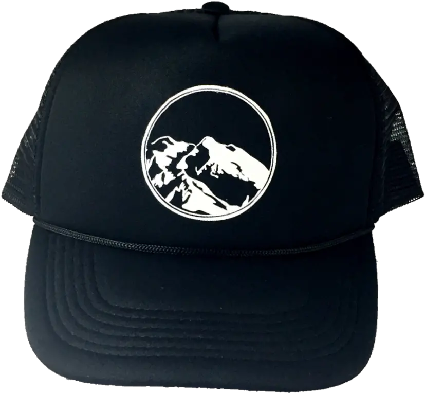  Mountain Logo Trucker Hat Black U2013 Denali Strap Co Baseball Cap Png Mountain Logo