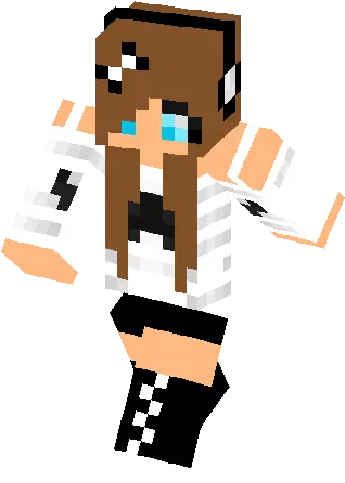  Cute Mustach Girl Skin Minecraft Skins Fictional Character Png Mustach Png