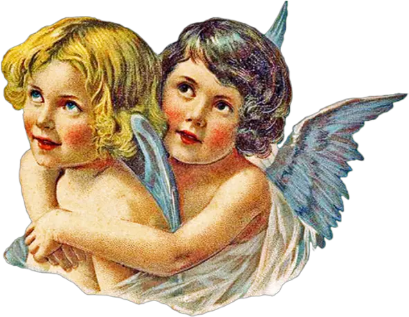  Vintage Angel Pair Hugging Left Free Images Free Vector Vintage Angels Png Angel Transparent