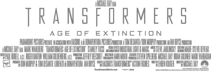  Biggest Fan Transformers Transformers Age Of Extinction Credits Png Movie Poster Credits Png