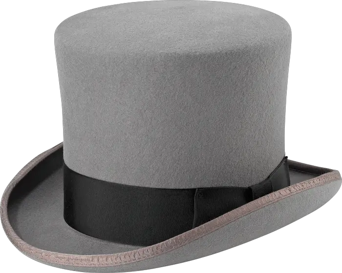  Grey Mad Hatter Hat Victorian Era Top Hat Png Mad Hatter Hat Png