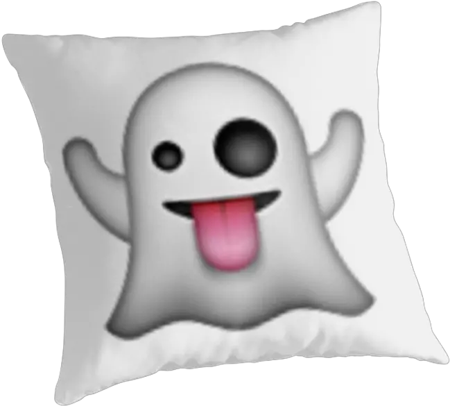  Ghost Emoji Pillows Ghost Emoji Smiley Emoticon Cushion Ghost Emoji Png Ghost Emoji Transparent