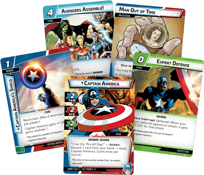  Captain America Protection U0026 Ms Marvel Aggression Decks Marvel Champions Card Game Png Captain America Comic Png