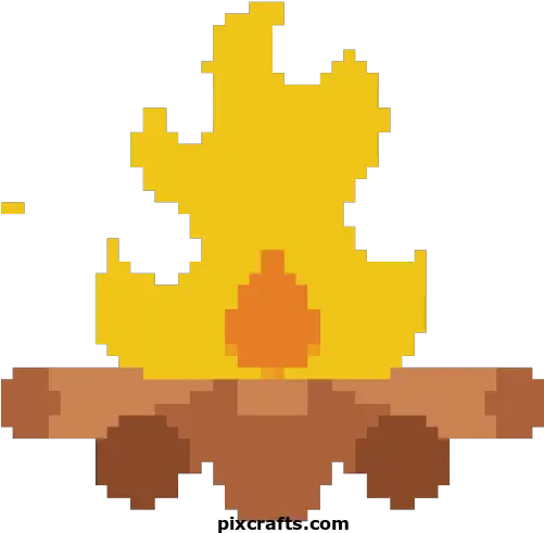  Flame Printable Pixel Art Painted Plummet Jaiden Sprite Png Campfire Png