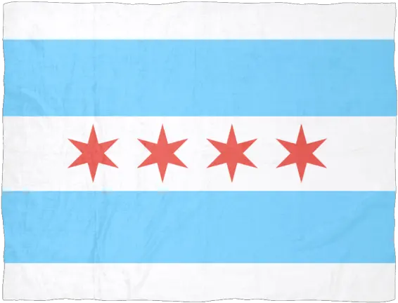  Chicago Flag Fleece Blanket Patchwork Png Chicago Flag Png