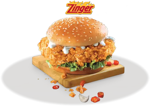  Download Chicken Zinger Kfc Tower Burger Full Size Png Kfc Zinger Burger Burger Transparent Background