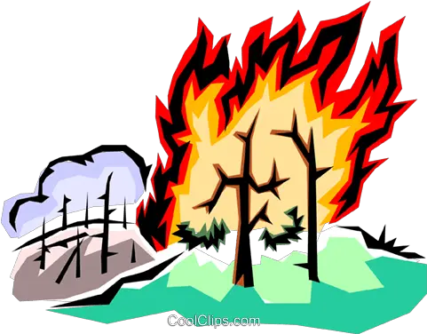  Forest Fire Royalty Free Vector Clip Art Illustration Forest Fire To Draw Png Fire Vector Png