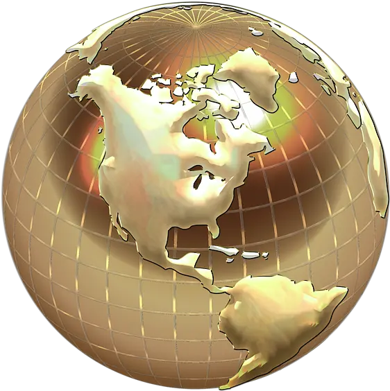  Western Hemisphere Golden World Logo Transparent Png Gold Globe Png